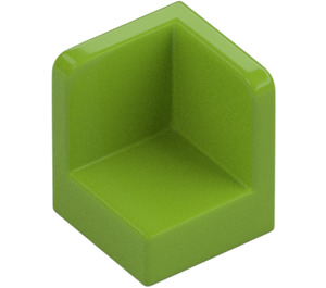 LEGO Lime Pannello 1 x 1 Angolo con Angoli arrotondati (6231)