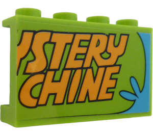 LEGO Lime Panel 1 x 4 x 2 with "STERY" and "CHINE" Sticker (14718)