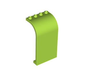 LEGO Lime Panel 3 x 4 x 6 with Curved Top (2571 / 35251)