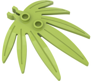 LEGO Lime Plante Blader 6 x 5 Swordleaf med klips (Gap i klips) (30239)