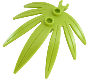 LEGO Lime Plant Leaves 6 x 5 Swordleaf with Clip (Open 'O' Clip) (10884 / 42949)