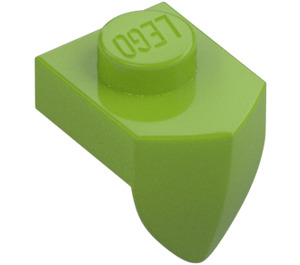 LEGO Lime Plade 1 x 1 med Downwards Tand (15070)