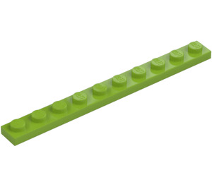 LEGO Lime Piastra 1 x 10 (4477)