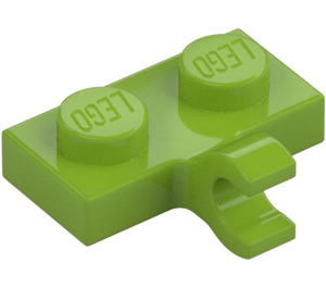 LEGO Lime Plade 1 x 2 med Vandret klip (11476 / 65458)