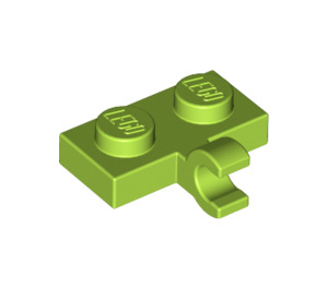 LEGO Lime Plate 1 x 2 with Horizontal Clip (11476 / 65458)