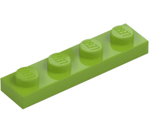 LEGO Limoen Plaat 1 x 4 (3710)