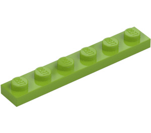 LEGO Limoen Plaat 1 x 6 (3666)