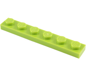 LEGO Lime Plate 1 x 6 (3666)