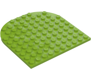 LEGO Lime Levy 10 x 10 Puoli Ympyrä (80031)