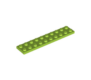 LEGO Limoen Plaat 2 x 10 (3832)