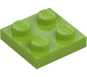 LEGO Citron Vert assiette 2 x 2 (3022 / 94148)