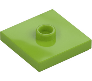 LEGO Lime Plate 2 x 2 with Groove and 1 Center Stud (23893 / 87580)