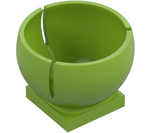 LEGO Lime Plate 2 x 2 with Hemispherical Socket 3 x 3 x 2 (44358)