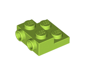 LEGO Lime Plate 2 x 2 x 0.7 with 2 Studs on Side (4304 / 99206)