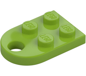 LEGO Lime Levy 2 x 3 jossa Pyöristetty Loppu ja Tappi Reikä (3176)