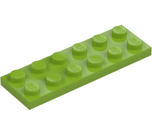 LEGO Lime Plate 2 x 6 (3795)