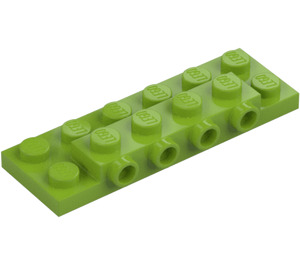 LEGO Citron Vert assiette 2 x 6 x 0.7 avec 4 Tenons sur Côté (72132 / 87609)