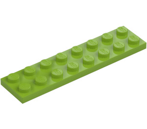 LEGO Лайм Плоча 2 x 8 (3034)