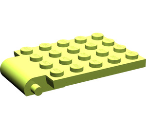 LEGO Lime Plate 4 x 5 Trap Door Curved Hinge (30042)