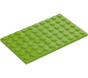 LEGO Lime Piastra 6 x 10 (3033)