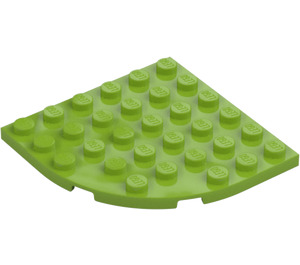 LEGO Lime Piastra 6 x 6 Rotondo Angolo (6003)