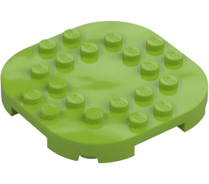 LEGO Limette Platte 6 x 6 x 0.7 Rund Semicircle (66789)