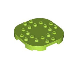 LEGO Limette Platte 6 x 6 x 0.7 Runden Semicircle (66789)