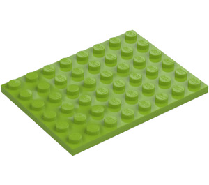 LEGO Lime Plade 6 x 8 (3036)