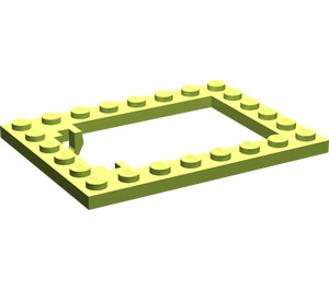 LEGO Lime Plate 6 x 8 Trap Door Frame Recessed Pin Holders (30041)