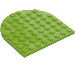 LEGO Lime Plate 8 x 8 Round Half Circle (41948)