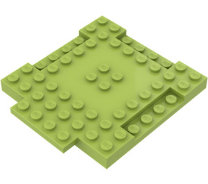 LEGO Limonka Płytka 8 x 8 x 0.7 z Cutouts I Ledge (15624)