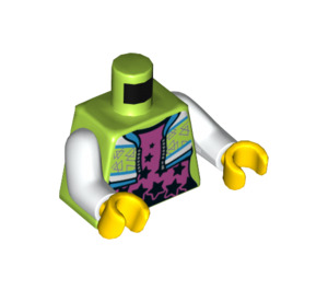 LEGO Lime Poppy Starr Minifig Torso (973 / 76382)