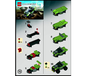 LEGO Lime Racer Set 8192 Instructions