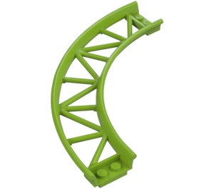 LEGO Lime Rail 13 x 13 Curved with Edges (25061)