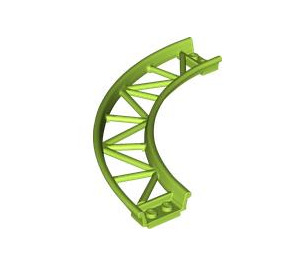 LEGO Lime Rail 13 x 13 Curved with Edges (25061)