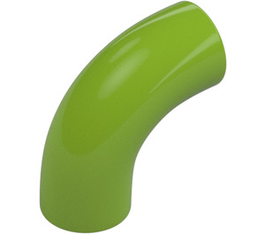 LEGO Lime Round Brick Elbow 90 Degree Bend (25214)