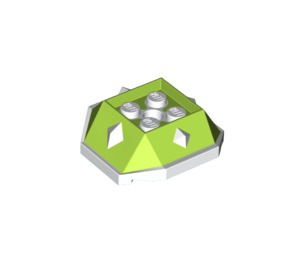 LEGO Limette Shell mit Weiß Spikes (67931)