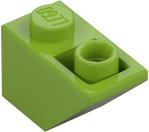 LEGO Lime Skråning 1 x 2 (45°) Omvendt (3665)