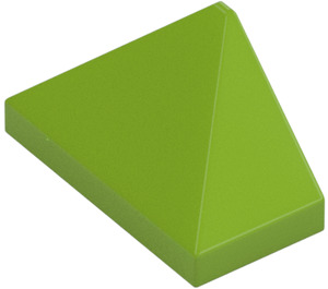 LEGO Lime Slope 1 x 2 (45°) Triple with Inside Stud Holder (15571)