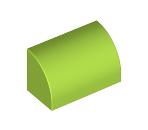 LEGO Lime Slope 1 x 2 Curved (37352 / 98030)