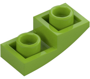 LEGO Lime Slope 1 x 2 Curved Inverted (24201)