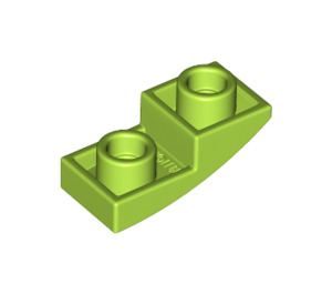 LEGO Lime Slope 1 x 2 Curved Inverted (24201)