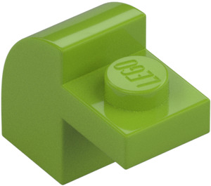 LEGO Citron Vert Pente 1 x 2 x 1.3 Incurvé avec assiette (6091 / 32807)