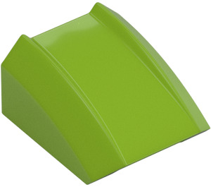 LEGO Lime Slope 1 x 2 x 2 Curved (30602 / 47904)