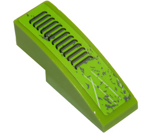 LEGO Lime Slope 1 x 3 Curved with Grille and Scratches 8708 Sticker (50950)