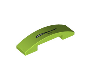 LEGO Lime Slope 1 x 4 Curved Double with Mouth (93273 / 94880)