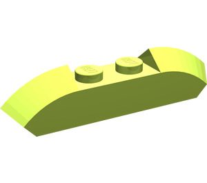 LEGO Lime Slope 1 x 4 Curved with Sloped Ends and Two Top Studs (40996)