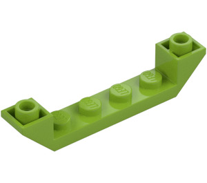 LEGO Lime Slope 1 x 6 (45°) Double Inverted with Open Center (52501)