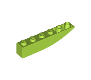 LEGO Chaux Pente 1 x 6 Incurvé Inversé (41763 / 42023)
