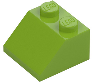 LEGO Lime Skråning 2 x 2 (45°) (3039 / 6227)